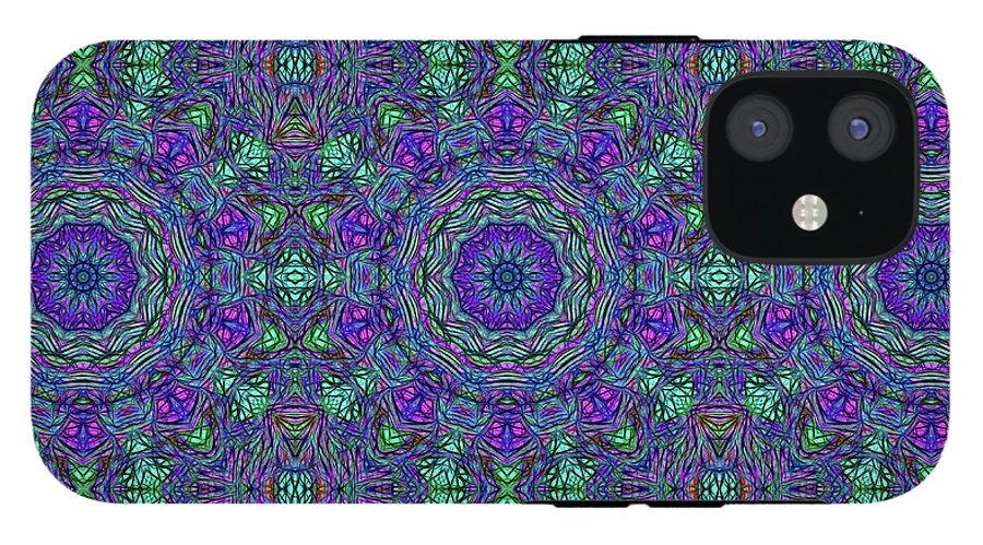 Blue Green Purple Kaleidoscope - Phone Case