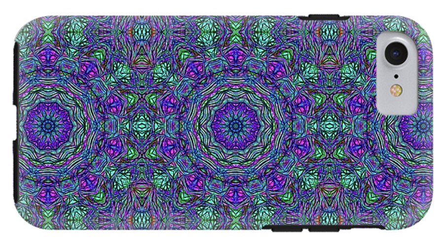Blue Green Purple Kaleidoscope - Phone Case