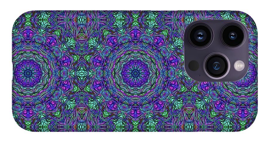 Blue Green Purple Kaleidoscope - Phone Case