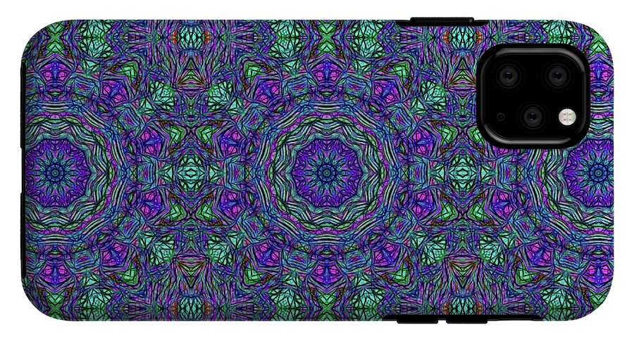 Blue Green Purple Kaleidoscope - Phone Case