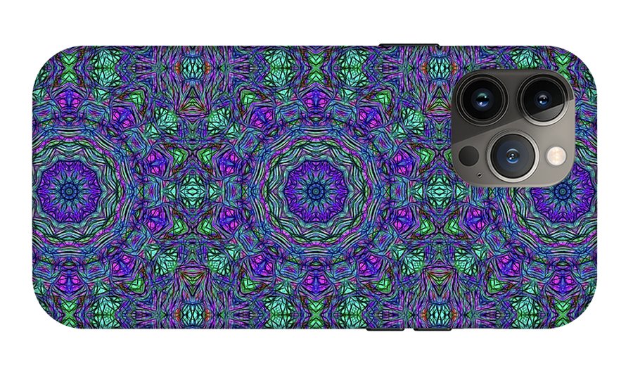 Blue Green Purple Kaleidoscope - Phone Case