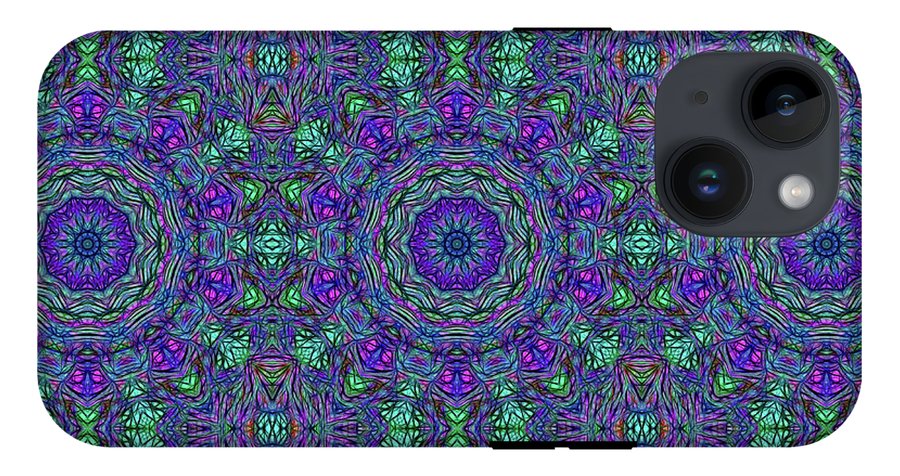 Blue Green Purple Kaleidoscope - Phone Case