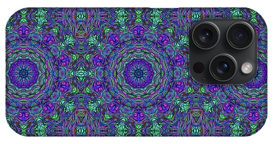 Blue Green Purple Kaleidoscope - Phone Case