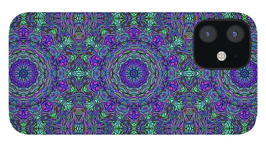 Blue Green Purple Kaleidoscope - Phone Case