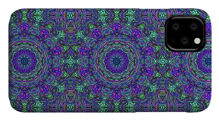 Blue Green Purple Kaleidoscope - Phone Case