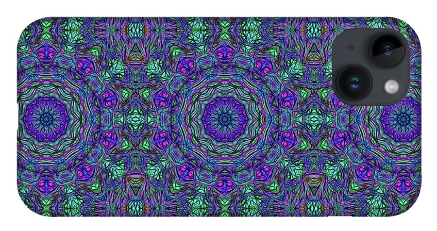 Blue Green Purple Kaleidoscope - Phone Case