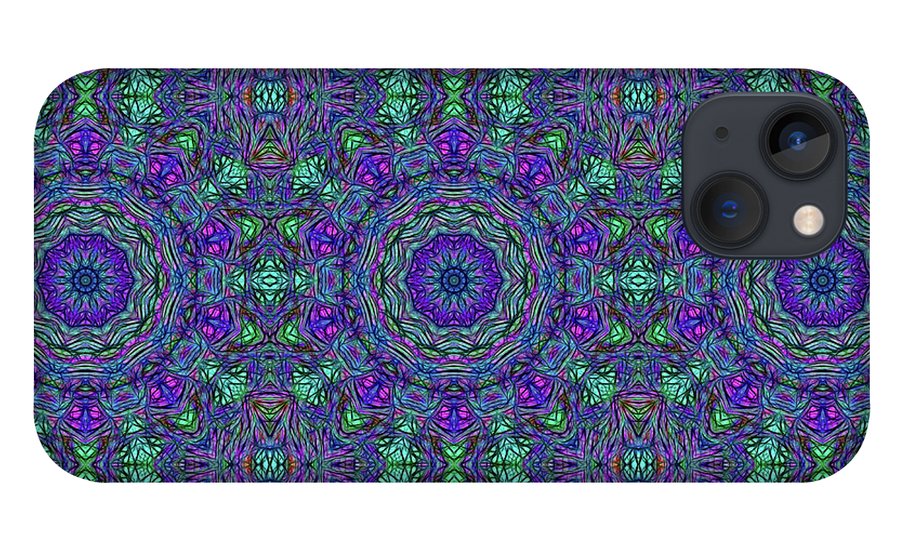Blue Green Purple Kaleidoscope - Phone Case