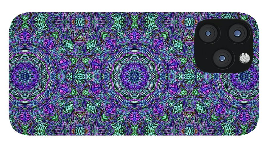 Blue Green Purple Kaleidoscope - Phone Case