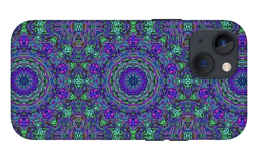 Blue Green Purple Kaleidoscope - Phone Case