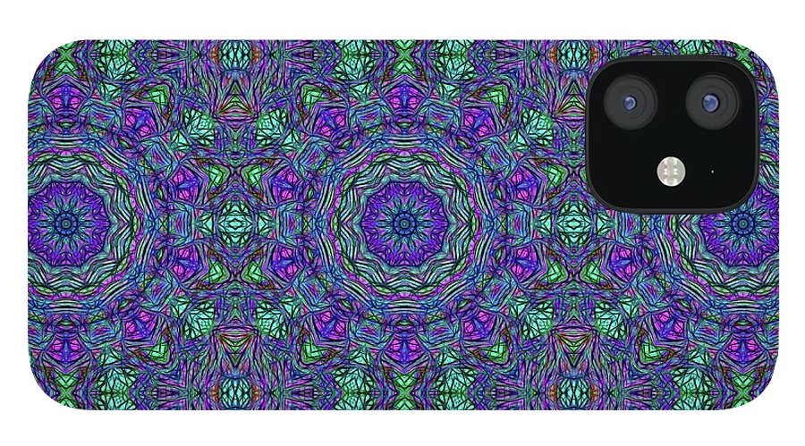Blue Green Purple Kaleidoscope - Phone Case