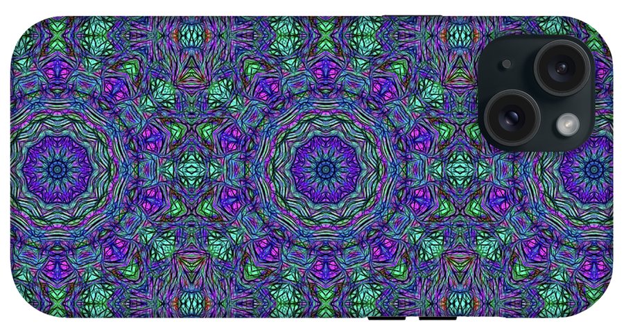 Blue Green Purple Kaleidoscope - Phone Case