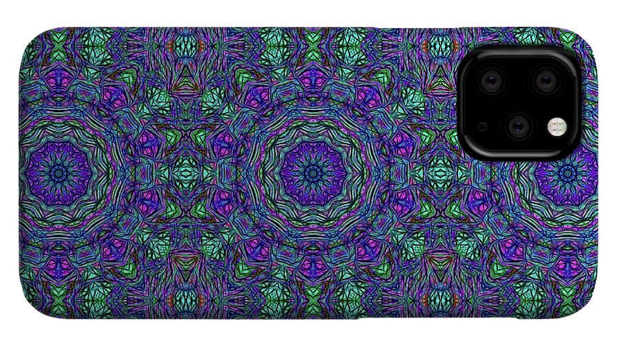 Blue Green Purple Kaleidoscope - Phone Case