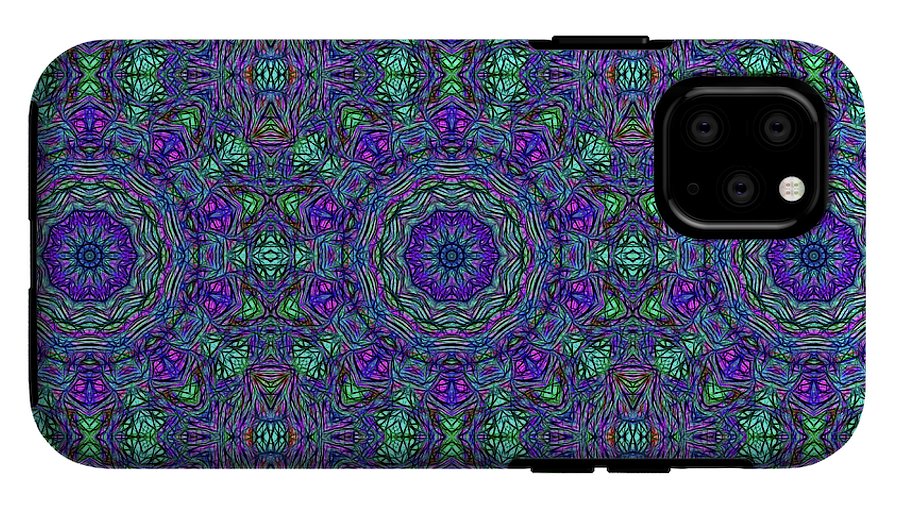 Blue Green Purple Kaleidoscope - Phone Case