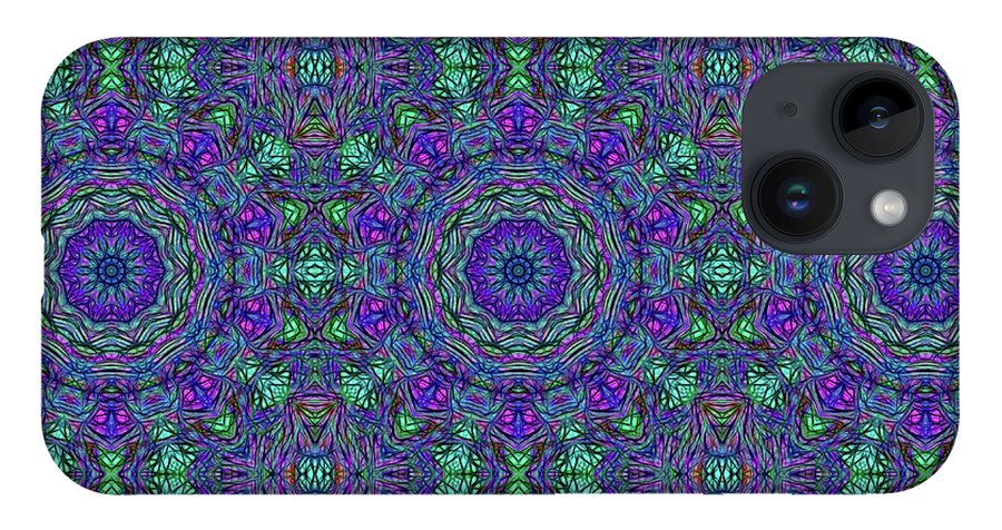 Blue Green Purple Kaleidoscope - Phone Case