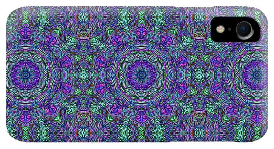 Blue Green Purple Kaleidoscope - Phone Case