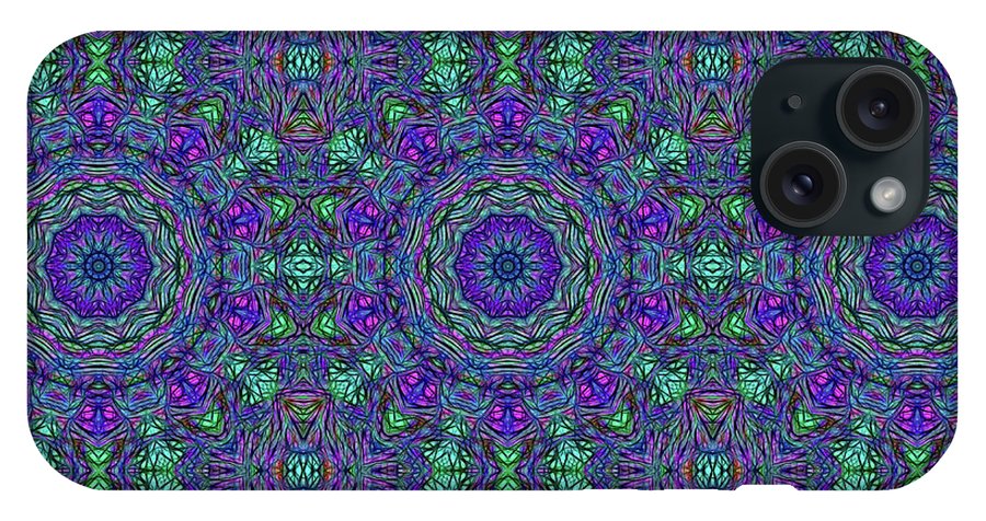 Blue Green Purple Kaleidoscope - Phone Case