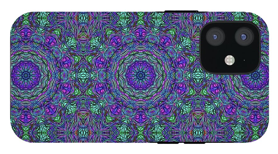 Blue Green Purple Kaleidoscope - Phone Case