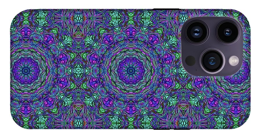 Blue Green Purple Kaleidoscope - Phone Case