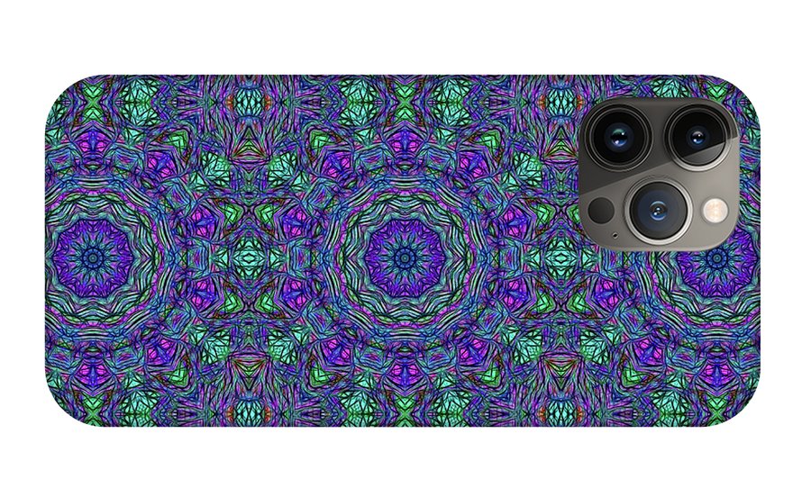 Blue Green Purple Kaleidoscope - Phone Case