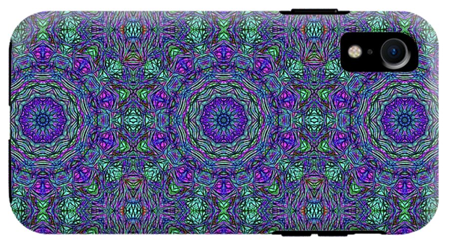 Blue Green Purple Kaleidoscope - Phone Case