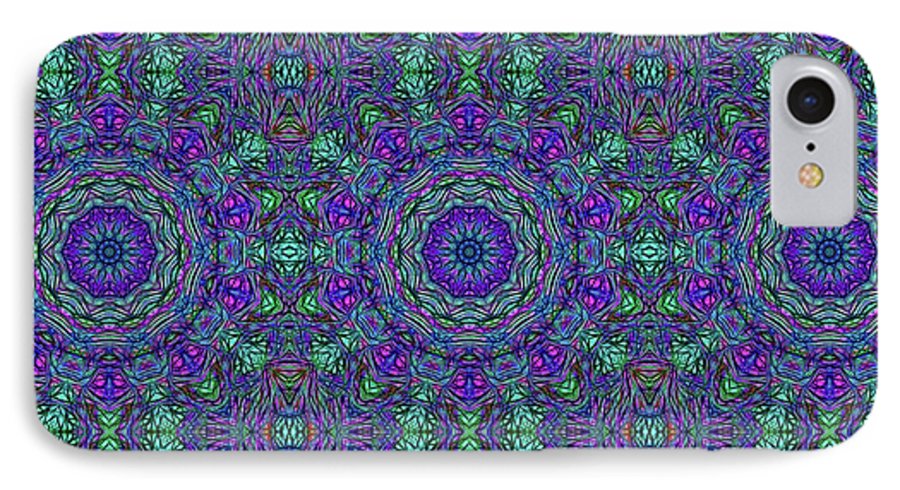 Blue Green Purple Kaleidoscope - Phone Case