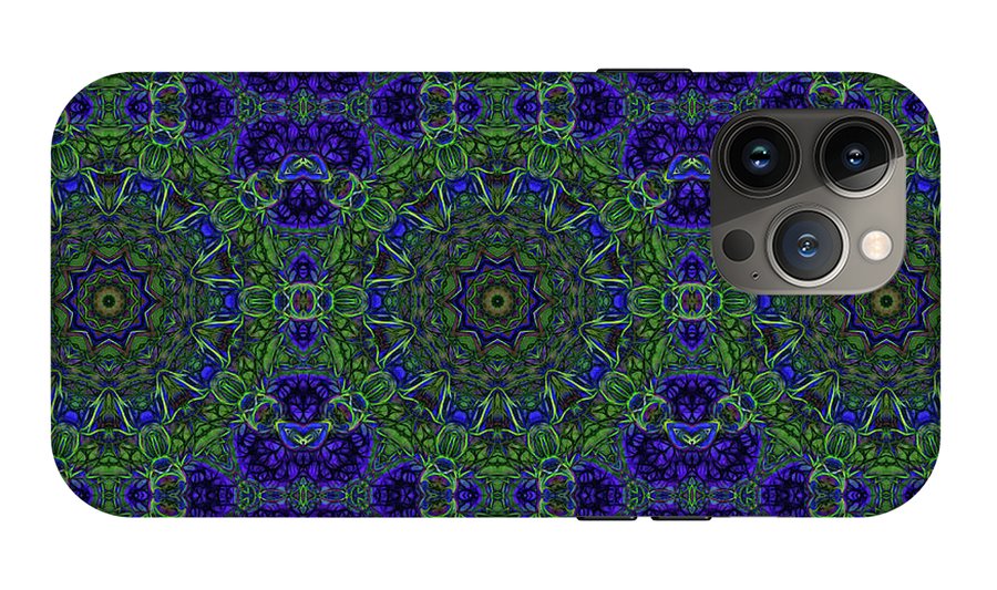 Blue Green Ribbon Kaleidoscope - Phone Case