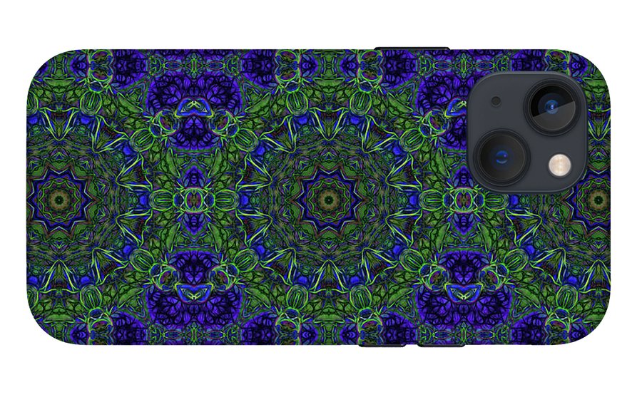 Blue Green Ribbon Kaleidoscope - Phone Case