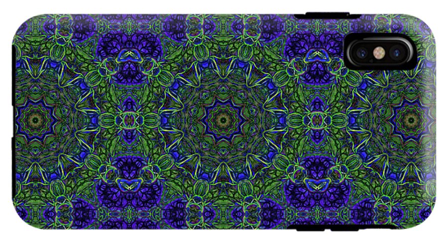 Blue Green Ribbon Kaleidoscope - Phone Case