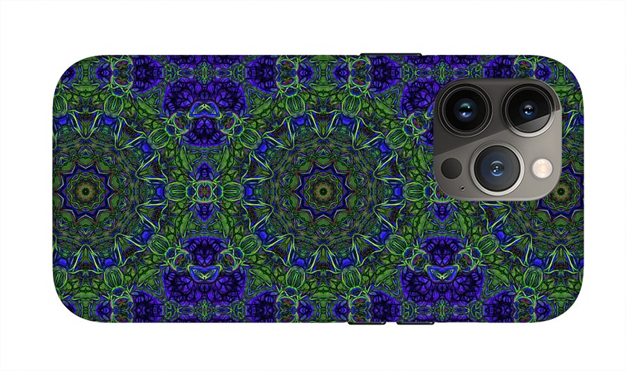 Blue Green Ribbon Kaleidoscope - Phone Case