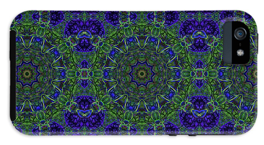 Blue Green Ribbon Kaleidoscope - Phone Case
