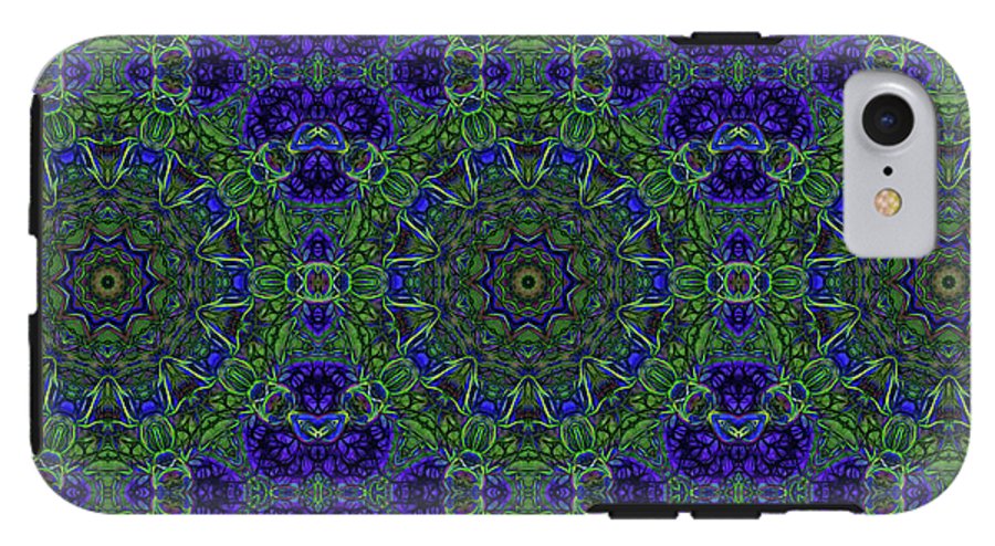 Blue Green Ribbon Kaleidoscope - Phone Case