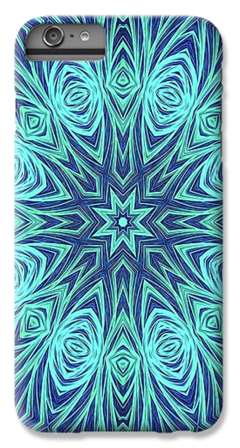 Blue Ice Kaleidoscope Fractal - Phone Case