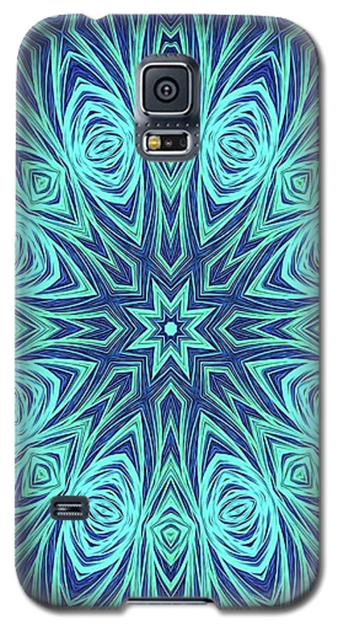 Blue Ice Kaleidoscope Fractal - Phone Case