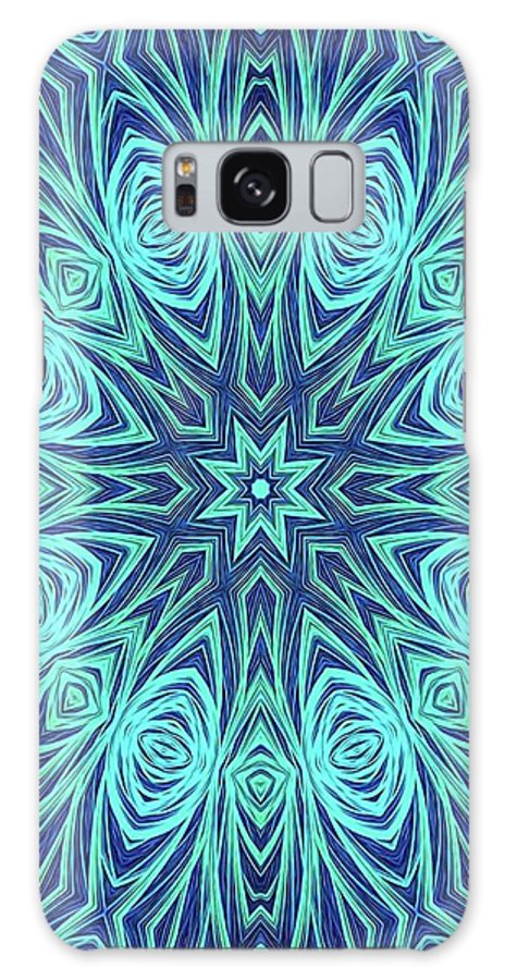Blue Ice Kaleidoscope Fractal - Phone Case