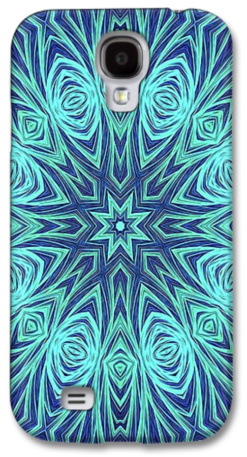 Blue Ice Kaleidoscope Fractal - Phone Case