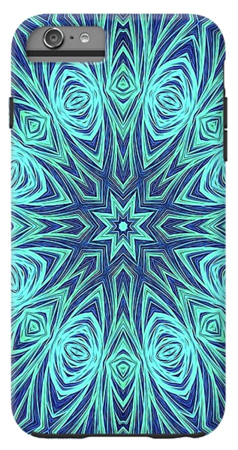 Blue Ice Kaleidoscope Fractal - Phone Case