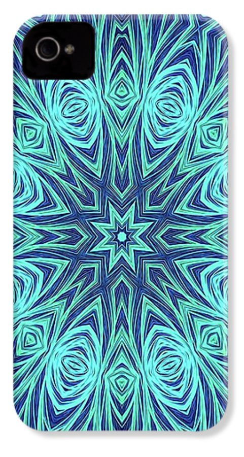 Blue Ice Kaleidoscope Fractal - Phone Case