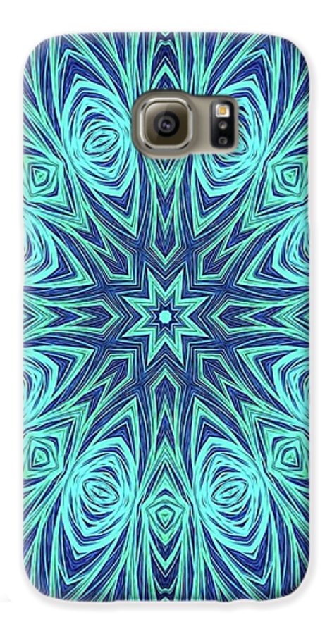 Blue Ice Kaleidoscope Fractal - Phone Case