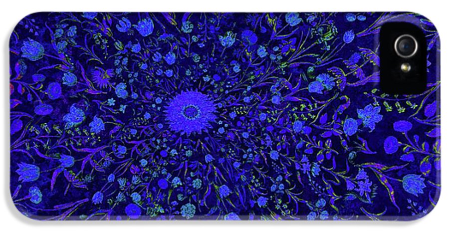 Blue Medieval Flowers - Phone Case