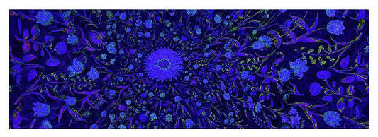 Blue Medieval Flowers - Yoga Mat