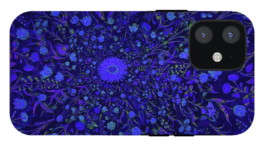 Blue Medieval Flowers - Phone Case