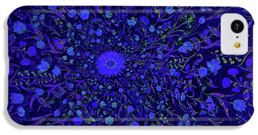 Blue Medieval Flowers - Phone Case