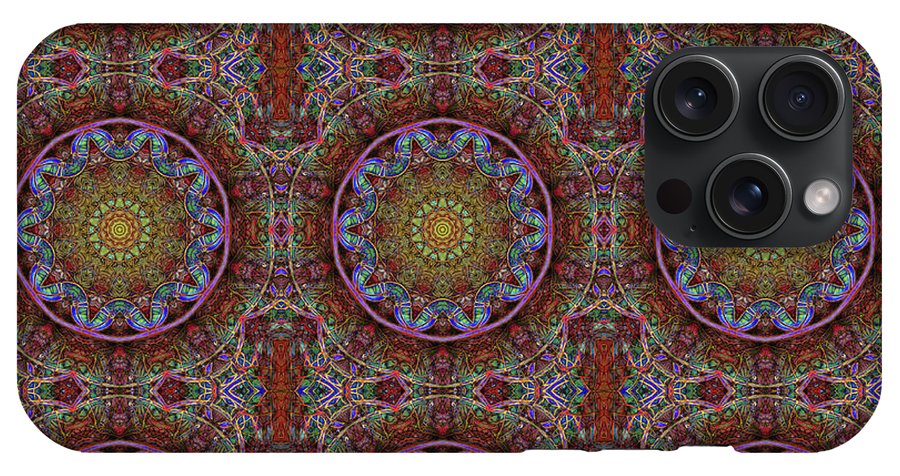 Blue Pink Windy Kaleidoscope - Phone Case