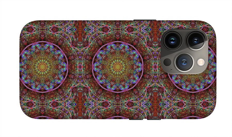Blue Pink Windy Kaleidoscope - Phone Case
