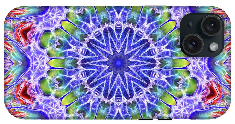 Blue Red Kaleidoscope - Phone Case