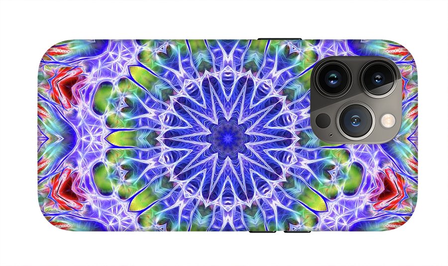 Blue Red Kaleidoscope - Phone Case