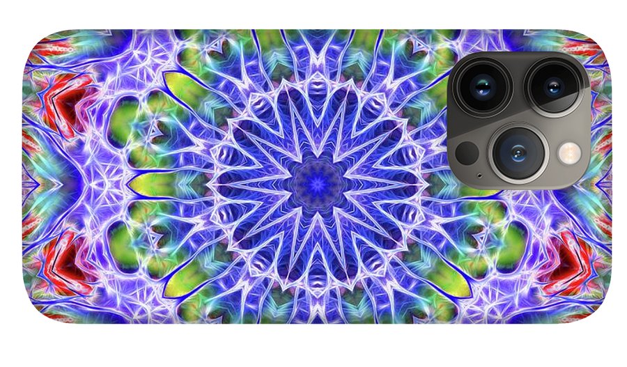 Blue Red Kaleidoscope - Phone Case