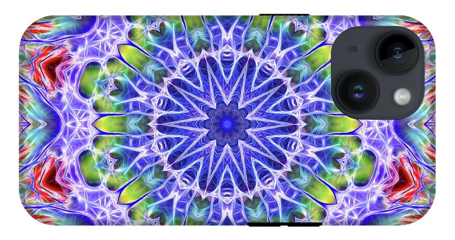 Blue Red Kaleidoscope - Phone Case