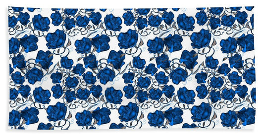 Blue Roses - Beach Towel