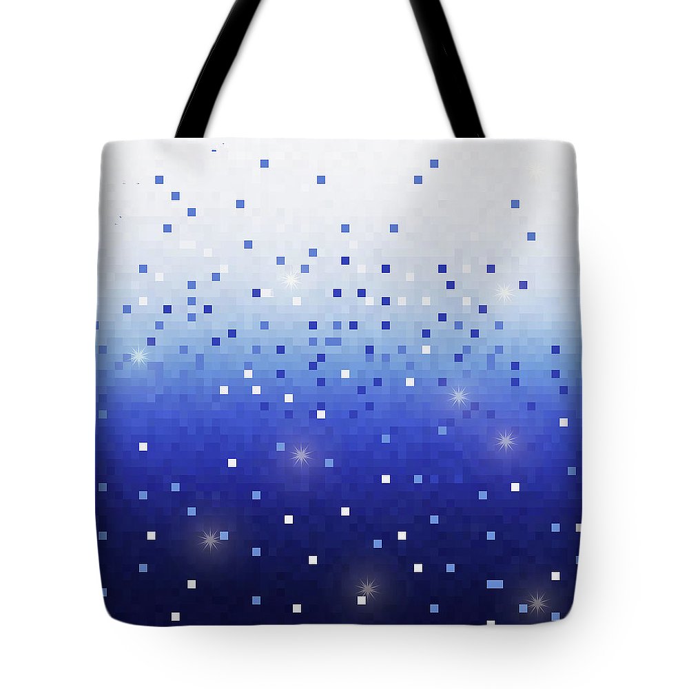 Blue Square Confetti - Tote Bag